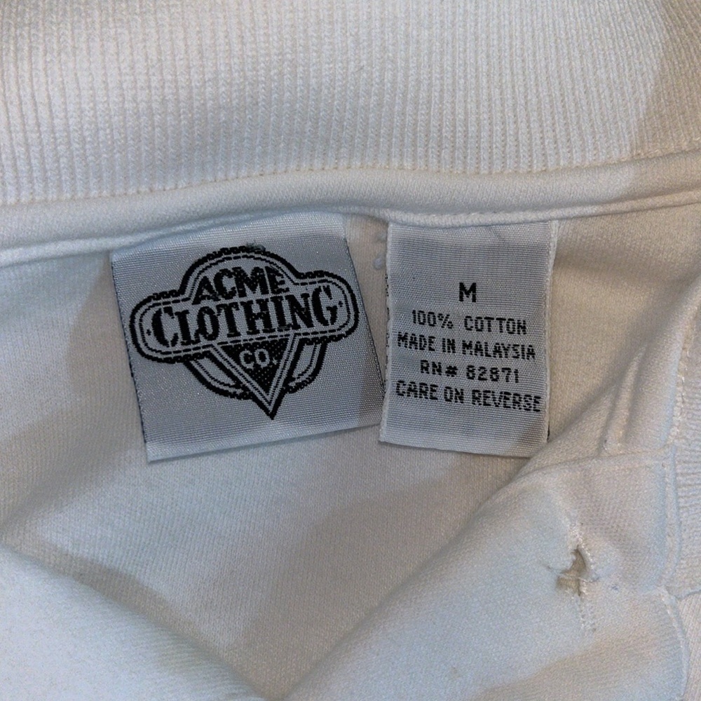Looney Tunes Acme Clothing Co. Tweety Bird Men’s Polo Golf Shirt Size M White - Picture 5 of 6